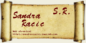 Sandra Racić vizit kartica